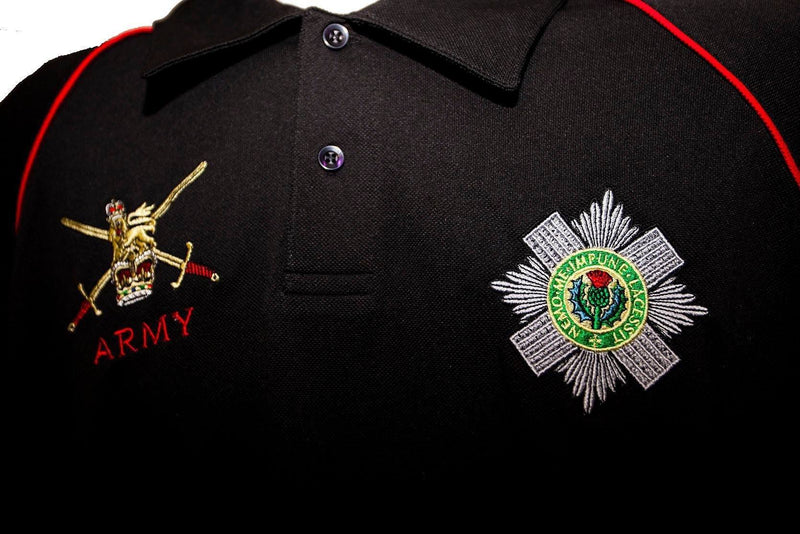 POLO Shirt - The Scots Guards Performance Polo 'Multi Logo Options Build Your Own Shirt'