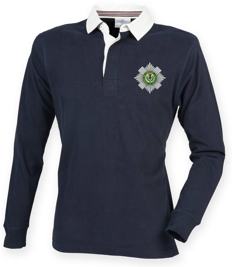 Rugby Shirts - The Scots Guards Premium Superfit Embroidered Rugby Shirt