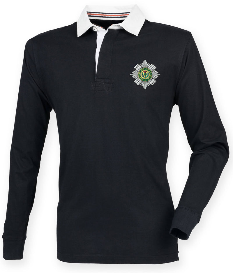 Rugby Shirts - The Scots Guards Premium Superfit Embroidered Rugby Shirt